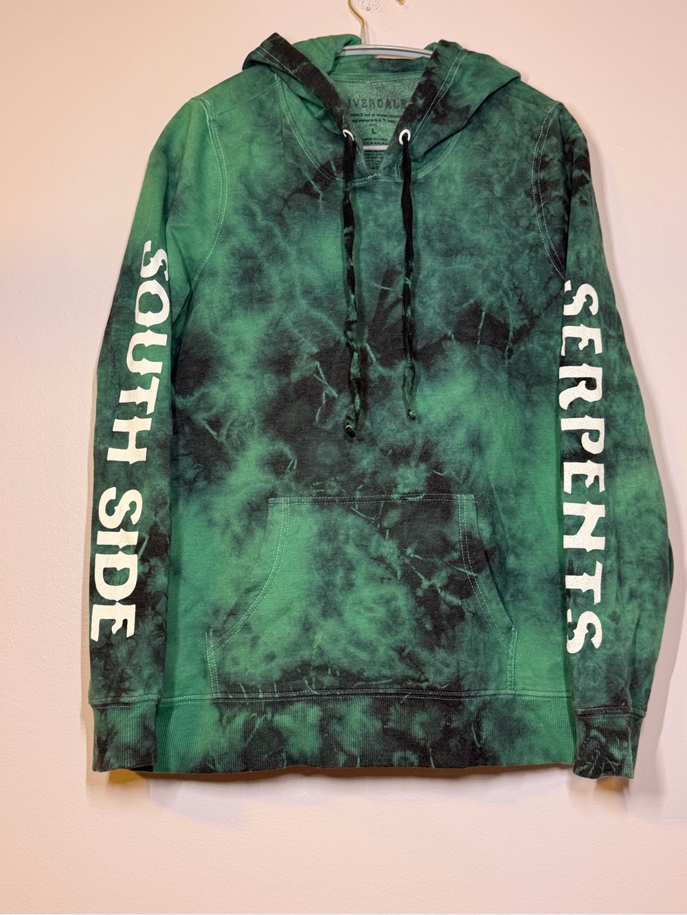 Riverdale South Side Serpents Tie Dye Hoodie Green Black Large - Picture 3 of 4